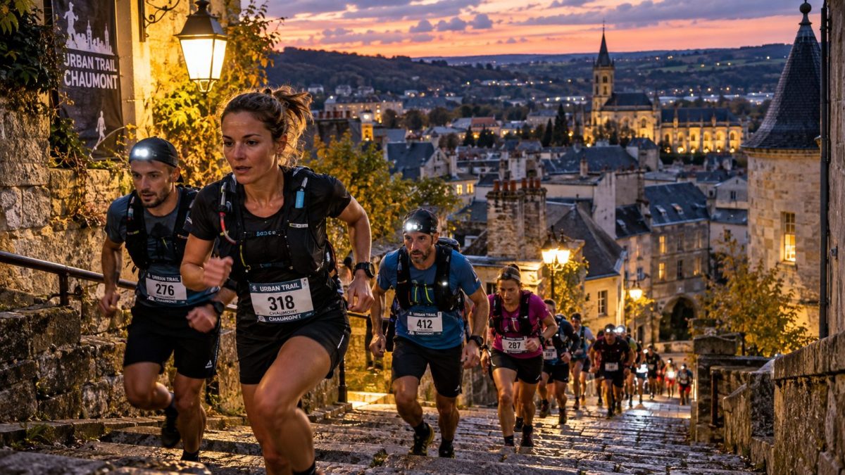 Des concurrents de l'Urban Trail de Chaumont